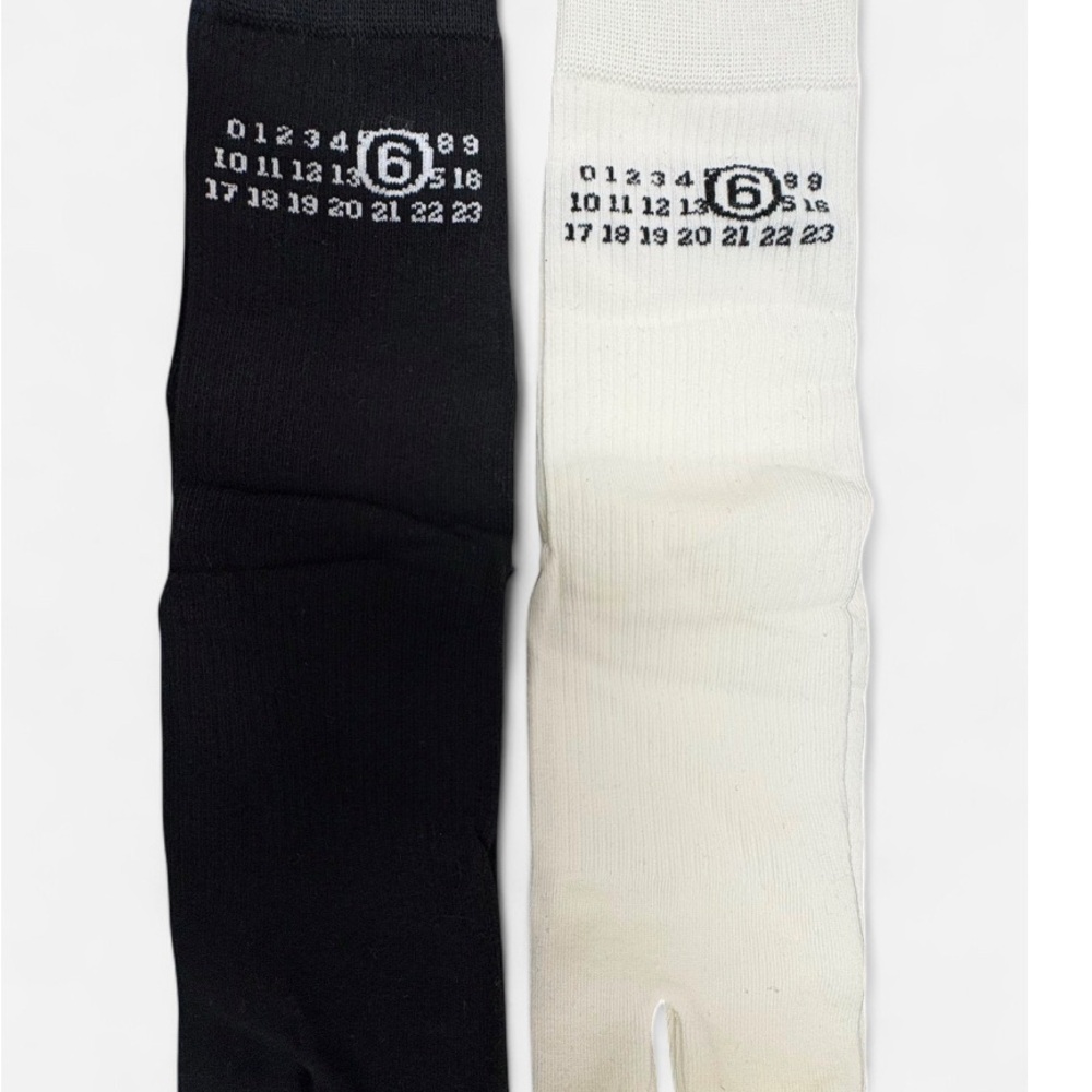 Black and White(Cream) Tabi Socks (BOTH PAIRS)